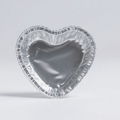 8011 heart-shaped aluminum foil container food grade material safe and high temperature resistant 0.055mm