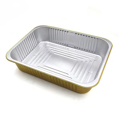 金 滑らかな壁 熱密封蓋 持ち帰り用 プラスチック蓋付き 葉紙 食品容器