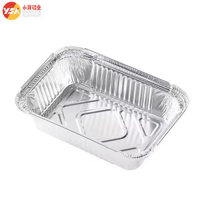 300ml 一回用アルミホイールパンの長方形 持ち帰り食品パッケージ 蓋付きチンのホイール容器