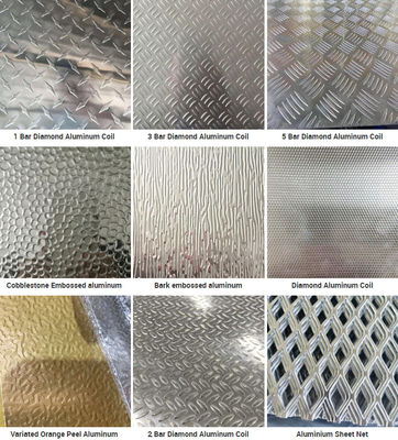 H112アルミニウム チェック模様の版5棒4x8アルミニウム ダイヤモンドの版によって浮彫りにされるアルミニウム シート
